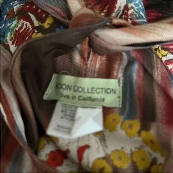 Moon Collection Women’s Boho Paisley Tank Top S Multicolor Tie Front Festival - Picture 7 of 7